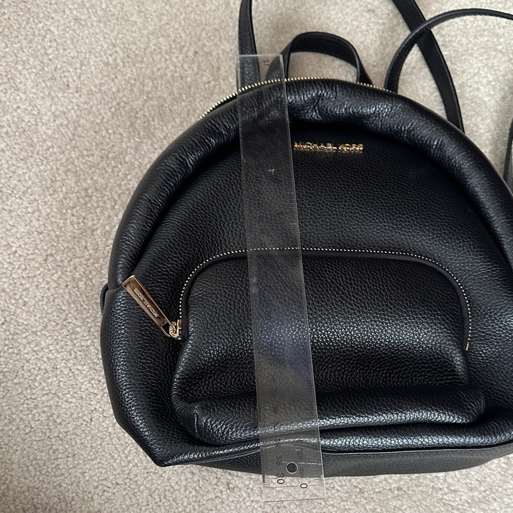 Michael Kors Black Pebbled Leather Backpack - Picture 7 of 7